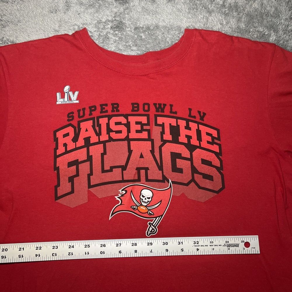 Tampa Bay Buccaneers Super Bowl LV Raise The Flags Short Sleeve Men's Large - Picture 7 of 14